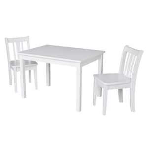 Jorden White 3-Piece Kid's Table and Chair Set