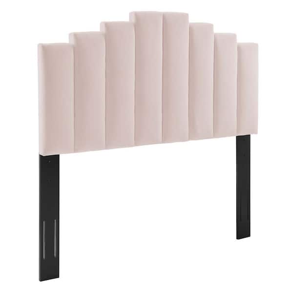 MODWAY Noelle Pink Performance Velvet Full/Queen Headboard