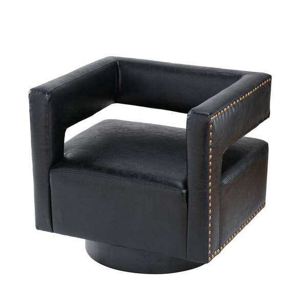 black swivel bucket chair