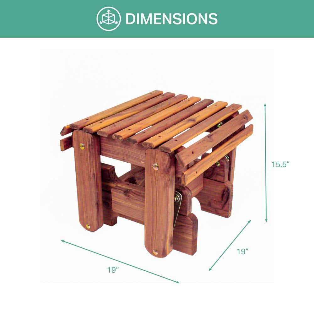 Handcrafted Aromatic Red Cedar Outdoor Gliding Ottoman