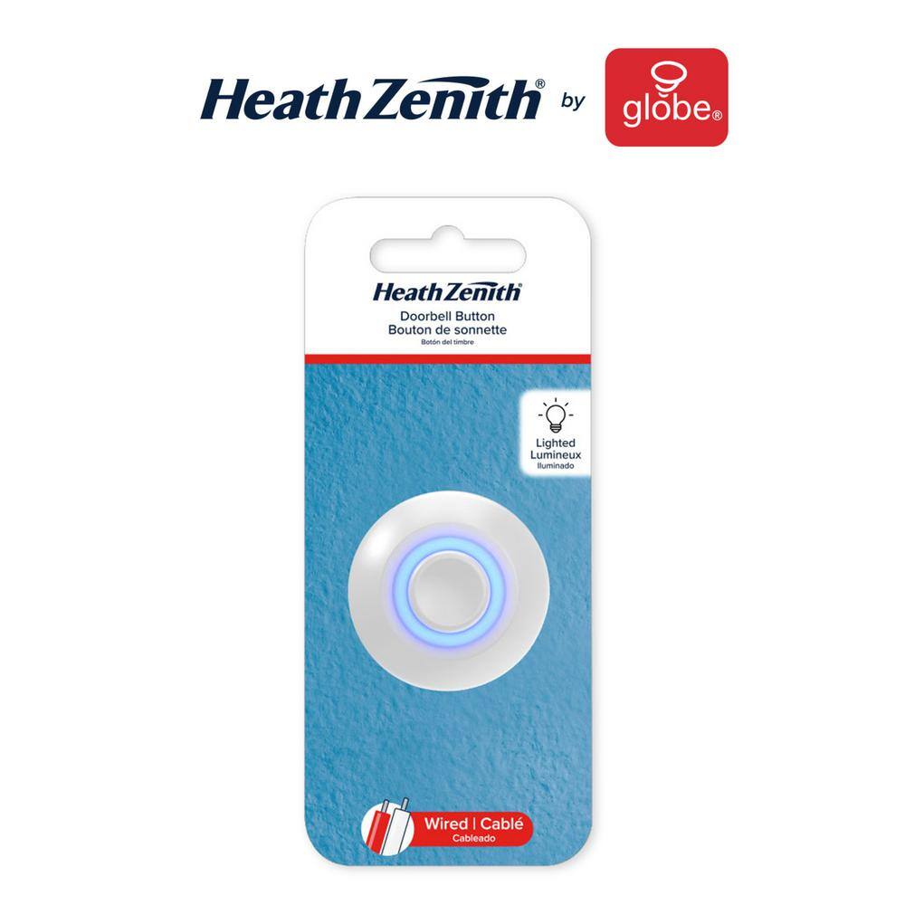 White LED Lighted Recessed Pushbutton Doorbell