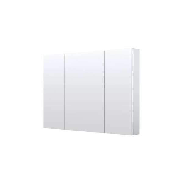 ROSA 44 in. W x 30 in. H Rectangular Aluminum Combo Recess/Surface Mount Medicine Cabinet with Mirror