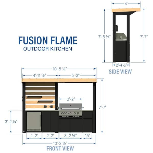 Cal Flame 10.5-in W x 6.75-in D x 16.375-in H Outdoor Kitchen