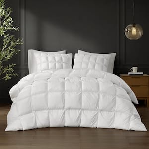 Stay Puffed White King/Cal King Overfilled Down Alternative Comforter