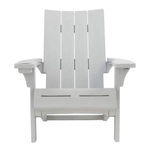 Keter Modern Resin Plastic White Adirondack Chair 260696 - The