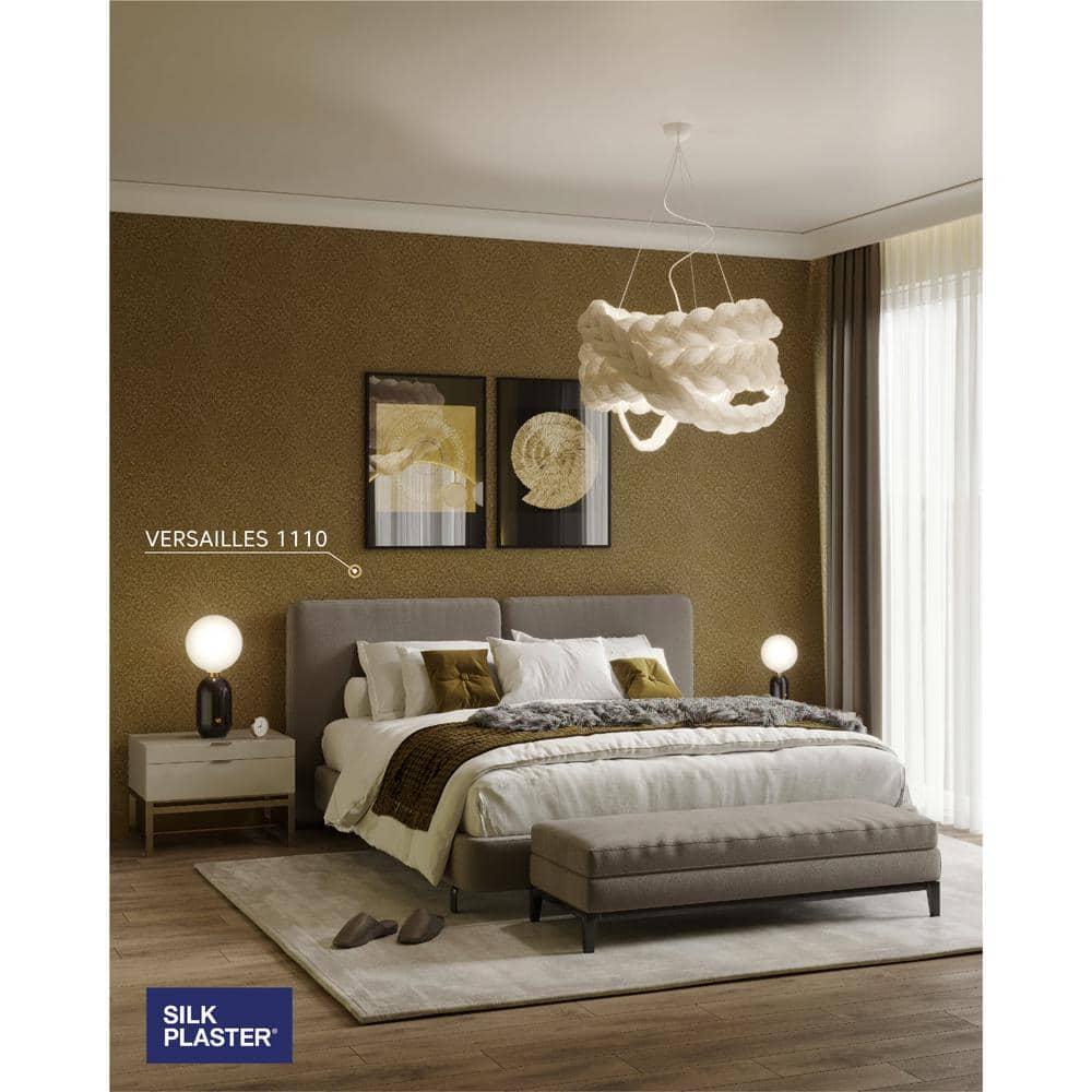 Versailles II Brown Textured Liquid Wallpaper