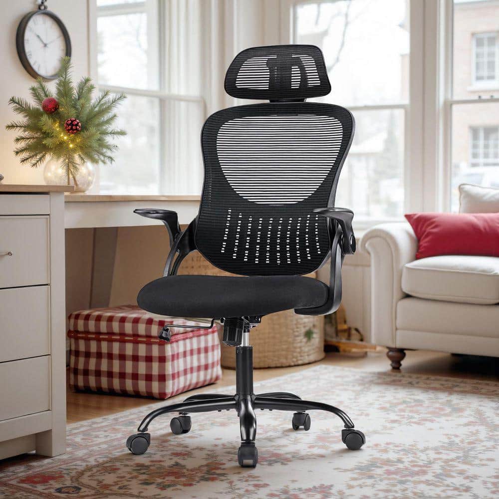 Ergonomic Mesh Task Chair (Mid-Back, Black)