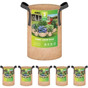Mpm 5-gallon Plant Grow Bags 5-pack Heavy Duty Thickened Non-woven