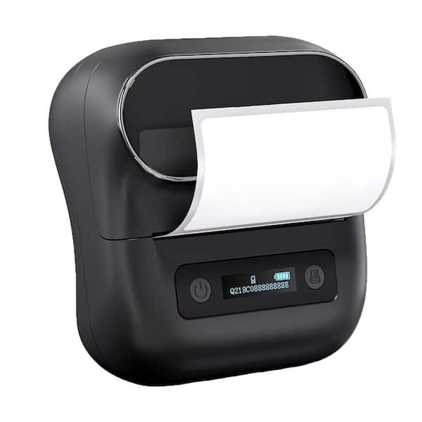 Thermal Label Printer Portable Label Maker Machine Black Bluetooth HD Printing 200 Templates for Home Office