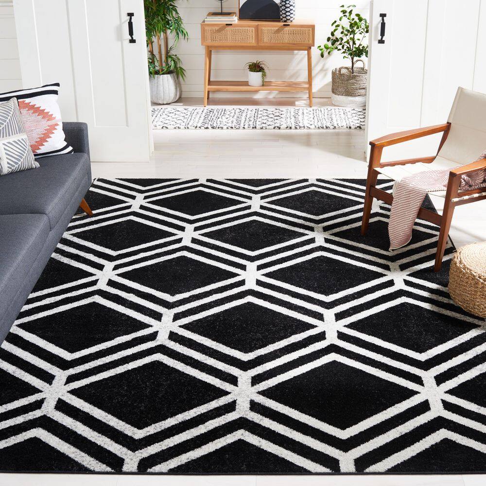 Adirondack 8 X 10 Black/Ivory Geometric Area Rug price history on PriceWatchPro