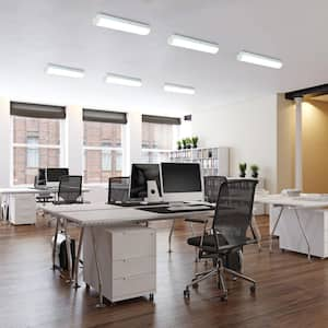 2 ft. Integrated LED White Strip Light Garage Laundry Office Shop Light 3500/4000/5000K with Occupancy Sensor (4-Pack)