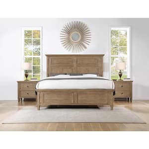 Riverdale Driftwood Brown Frame King Panel Bed