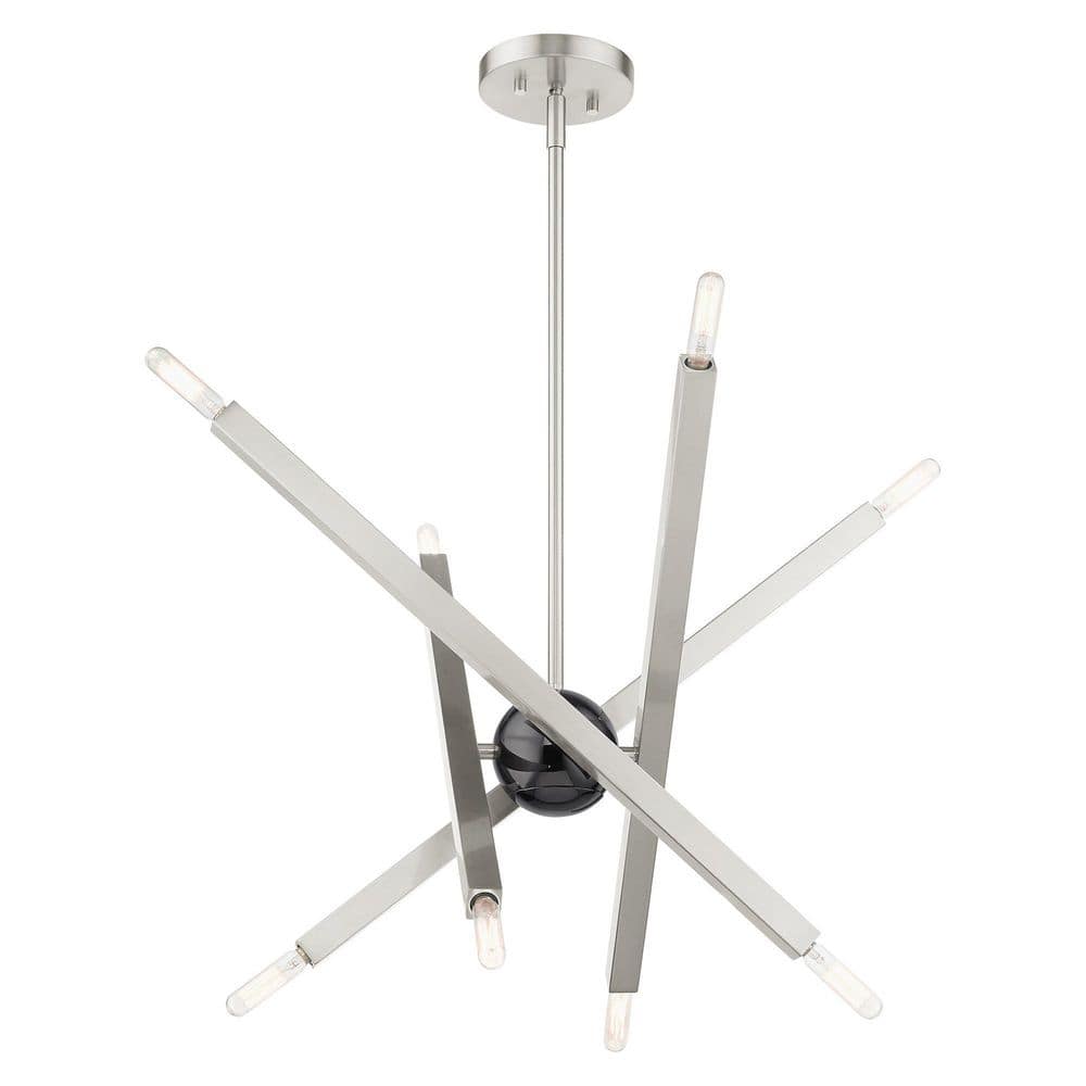 Monaco 8-Light Brushed Nickel Sputnik Chandelier