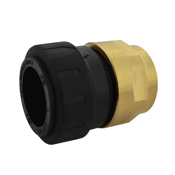 SharkBite ProLock 1 in. x 1 in. Push-to-Connect Plastic/Brass FIP Female Adapter Fitting (2-Pack)