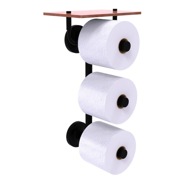 Allied Brass Prestige Regal Collection Wall Mounted Toilet Paper Holder in Matte Black