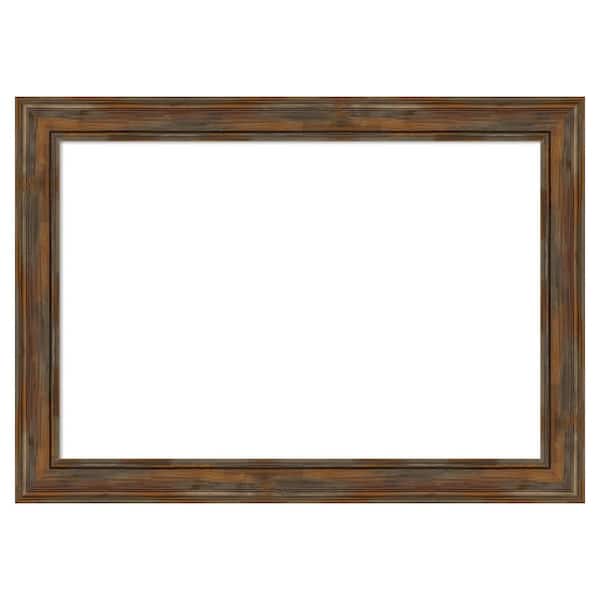 Amanti Art Alexandria Rustic Brown 42 in. x 30 in. Wood Framed Dry Erase Magnetic Memo Board