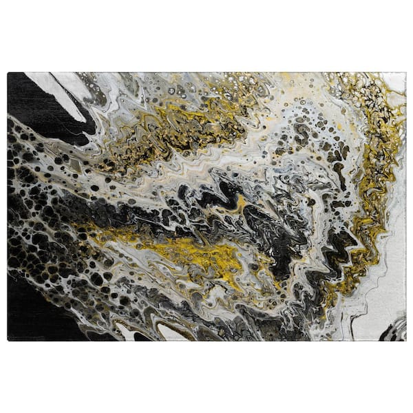 Dream Shag Premium Machine Washable Abstract ADS58 Midnight 3 ft. x 4 ft. Area Rug