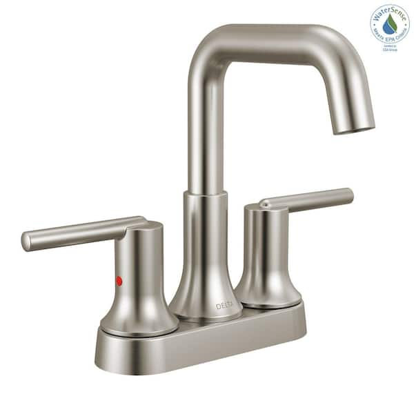 Delta Trinsic 4 in. Centerset Double Handle Bathroom Faucet in