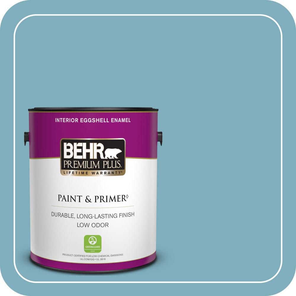 1 gal. #PMD-83 Porcelain Blue Eggshell Enamel Low Odor Interior Paint & Primer price history on PriceWatchPro