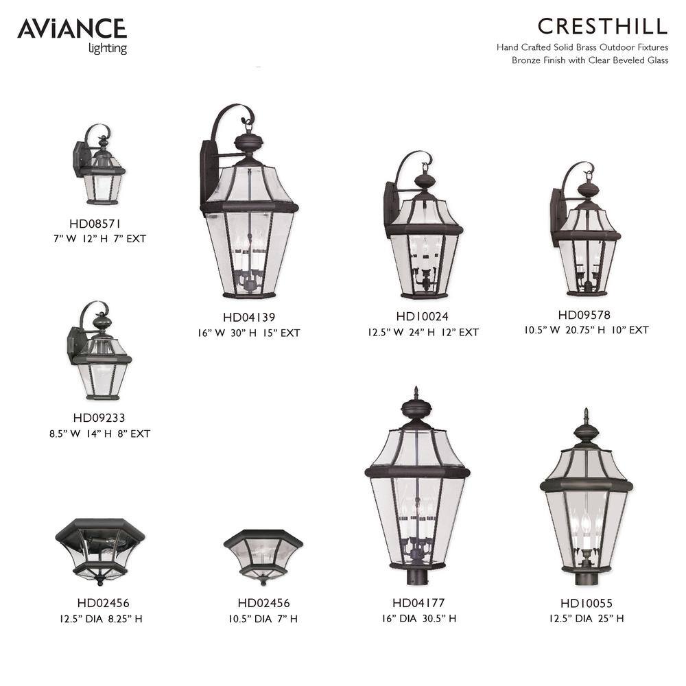 Georgetown Classic Bronze Lantern Wall Light with Clear Glass