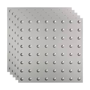 Dome 2 ft. x 2 ft. Argent Silver Lay-In Vinyl Ceiling Tile (20 sq. ft.)