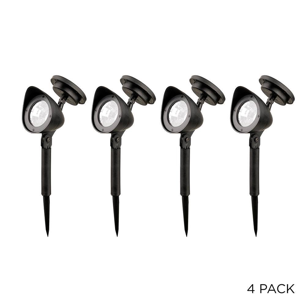 Black Solar Powered LED Pathway Light Set of 6