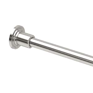 Marina Collection 72 in. Shower Rod and Flange Set in Satin Nickel