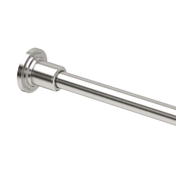 Gatco Marina Collection 72 in. Shower Rod and Flange Set in Satin Nickel