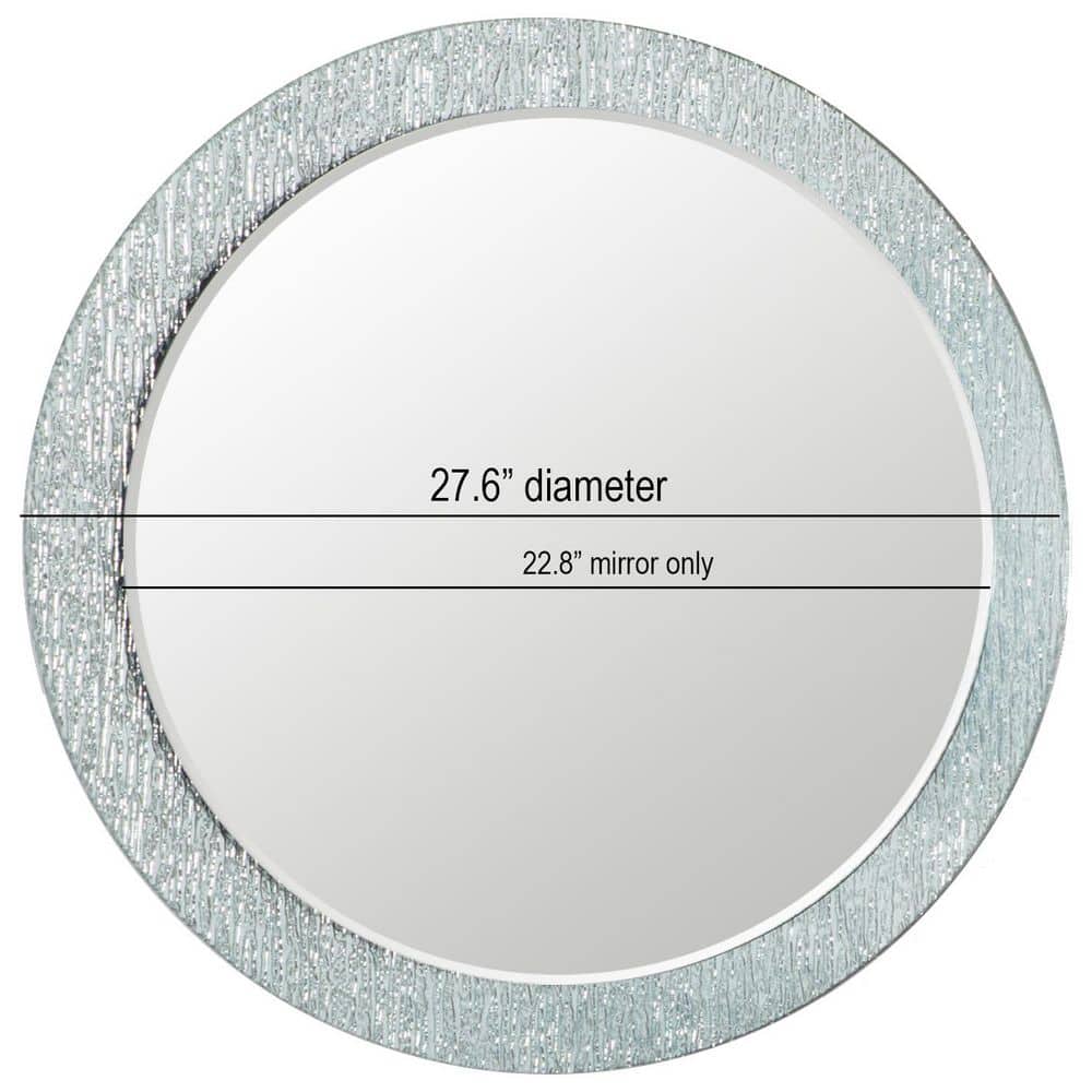 Molten Round Frameless Glass Bathroom Mirror