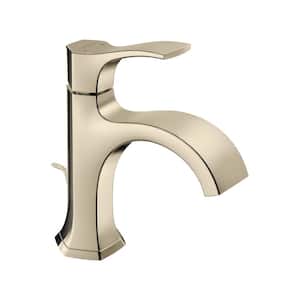 Locarno Single Handle Single Hole Bathroom Faucet in Polished Nickel
