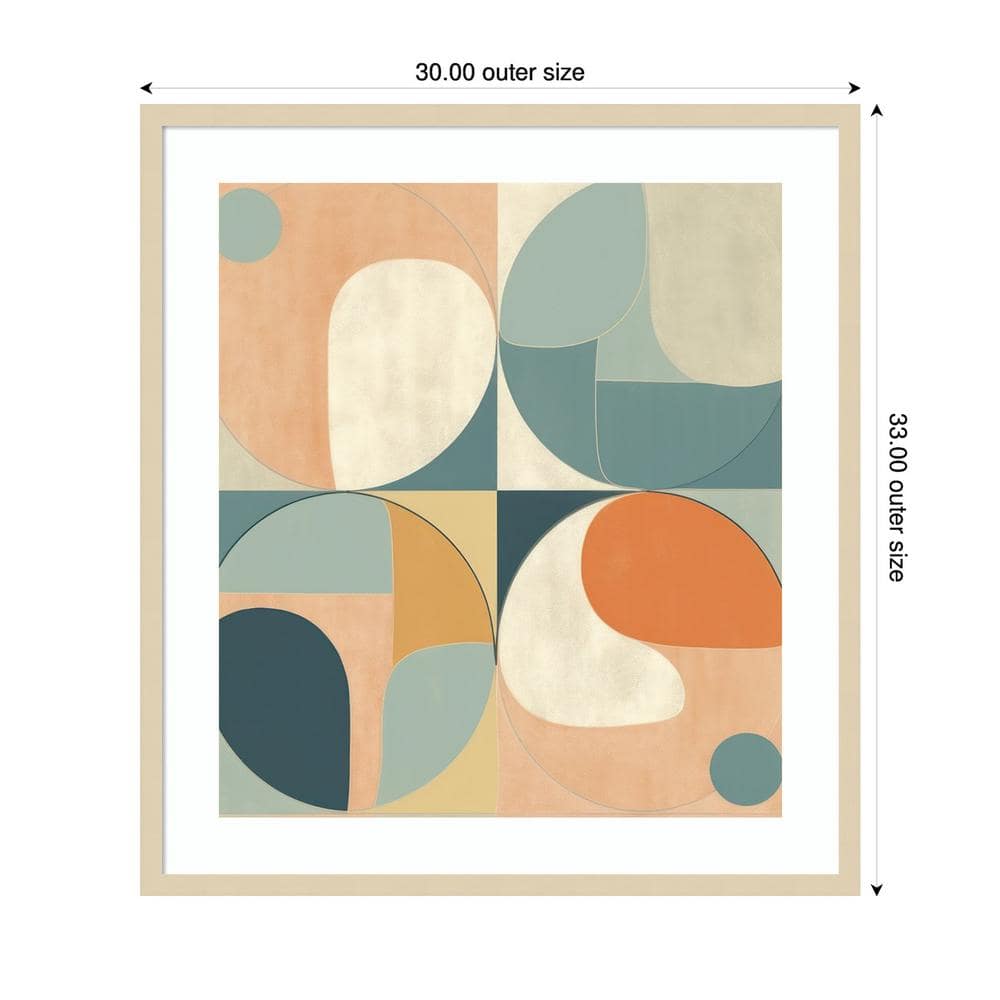 Shapes in Concert Abstract Geometric Framed Wall Art