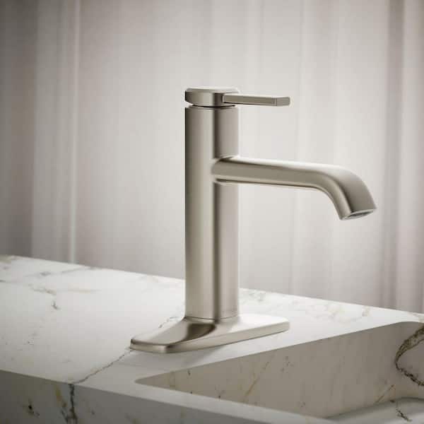 Ashan Single Hole Single-Handle Bathroom Faucet in Vibrant Brushed Nickel
