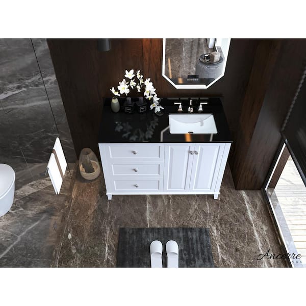 Hannah Bathroom Vanity with Sink and Black Quartz Top Cabinet Set – Ancerre  Designs