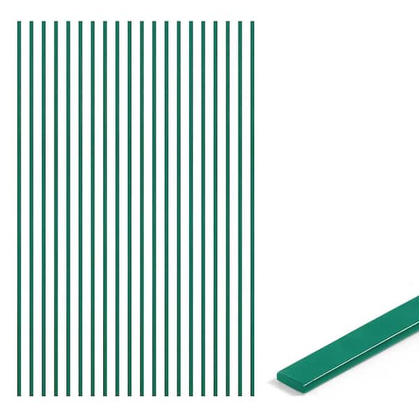 72 in. Chain Link Fence Green Galvanized Steel Flat Tension Bar (Pack of 20)