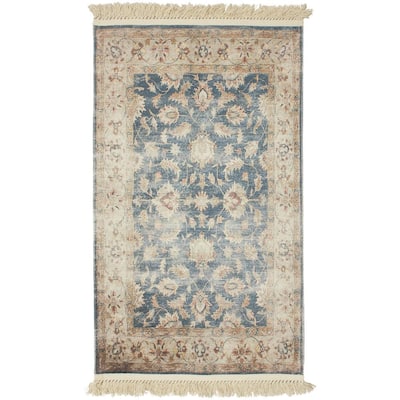 French Connection Montana Vegetable Dyed Cotton Accent Rug 3 ft x 5 ft Grey 