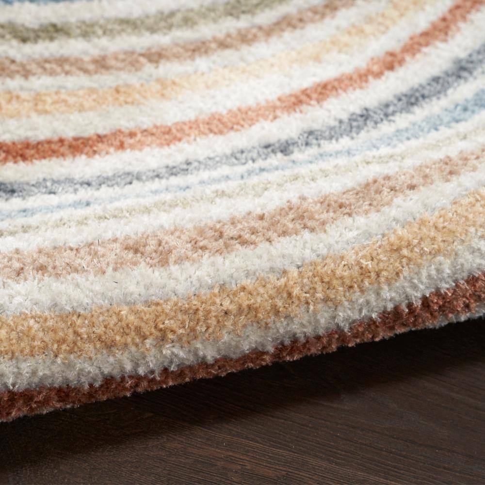 Multicolor Abstract Rectangular 4' x 6' Synthetic Rug