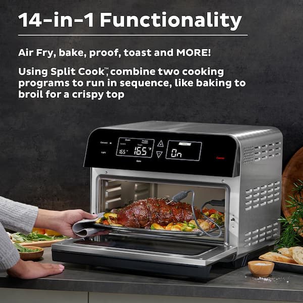 Omni Plus 20 Qt. Stainless Steel Air Fryer Toaster Oven Combo, 10-in-1