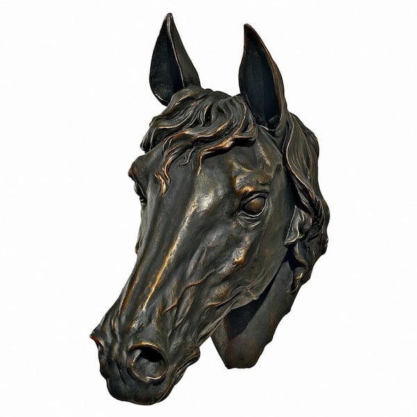 Design Toscano 14.5 in. x 7.5 in. Freedom Spirit Horse Study Wall Sculpture