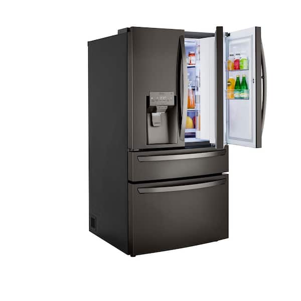https://images.thdstatic.com/productImages/8e673cb1-b9de-4bee-b5c8-63fd6c6efef8/svn/printproof-black-stainless-steel-lg-french-door-refrigerators-lrmds3006d-40_600.jpg