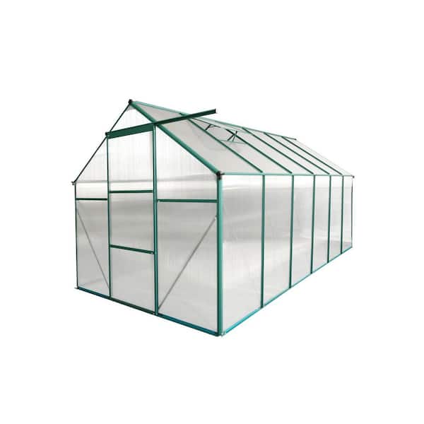 Tenleaf 74.8 in. W x 146.06 in. D x 76.77 in. H Green Outdoor Patio Walk-in Greenhouse