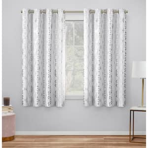 Modo Winter White Ogee Light Filtering Grommet Top Curtain, 54 in. W x 63 in. L (Set of 2)