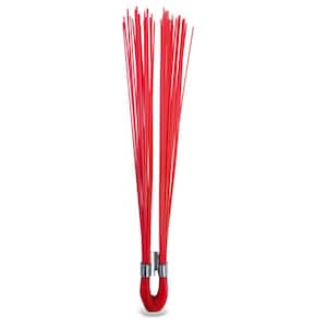 6 in x 0.5 ft Stake Whisker Markers, Red, 500 EA