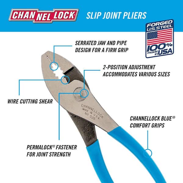6-1/2 in. Slip Joint Plier with Shear