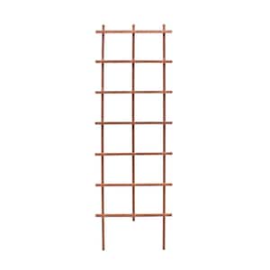 Homestead 72 in. Walnut-Tone Grid Ladder Trellis