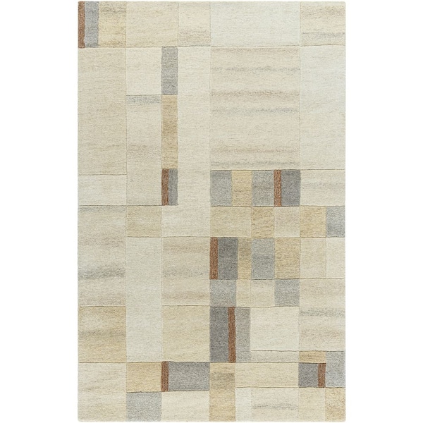 Forum FM-7247 5 ft. x 8 ft. Handmade Rug, Ivory and Beige