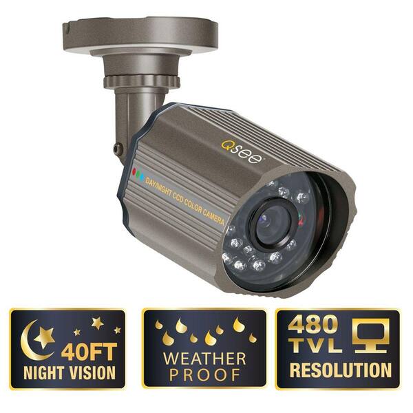 Q-SEE Advanced Series Wired 420 TVL CCD Weatherproof Bullet Shaped Indoor and Outdoor Surveillance Camera-DISCONTINUED