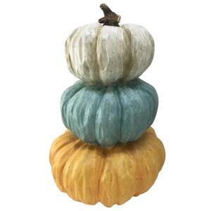 22 in. Triple Stacked Pumpkins Thanksgiving Table Top Decor