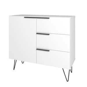 Beekman 3-Drawer White Dresser (31.88 in. H x 35.43 in. W x 13.77 in. D)