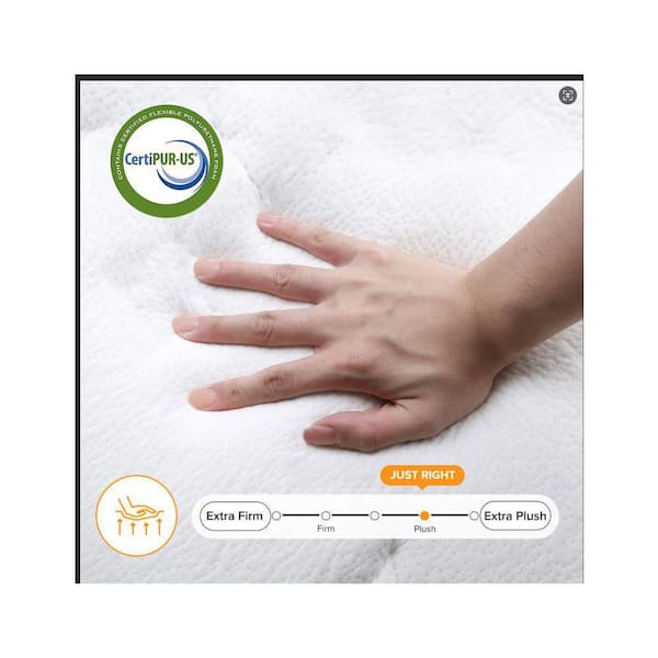 Babo Care Queen Size Plush Hybrid Gel Memory Foam 10 in