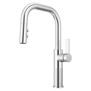 Montay Single-Handle Pull Down Sprayer Kitchen Faucet in Polished Chrome